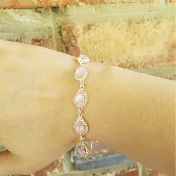 Charter club opal slider bracelet adjustable pink - Picture 1 of 3